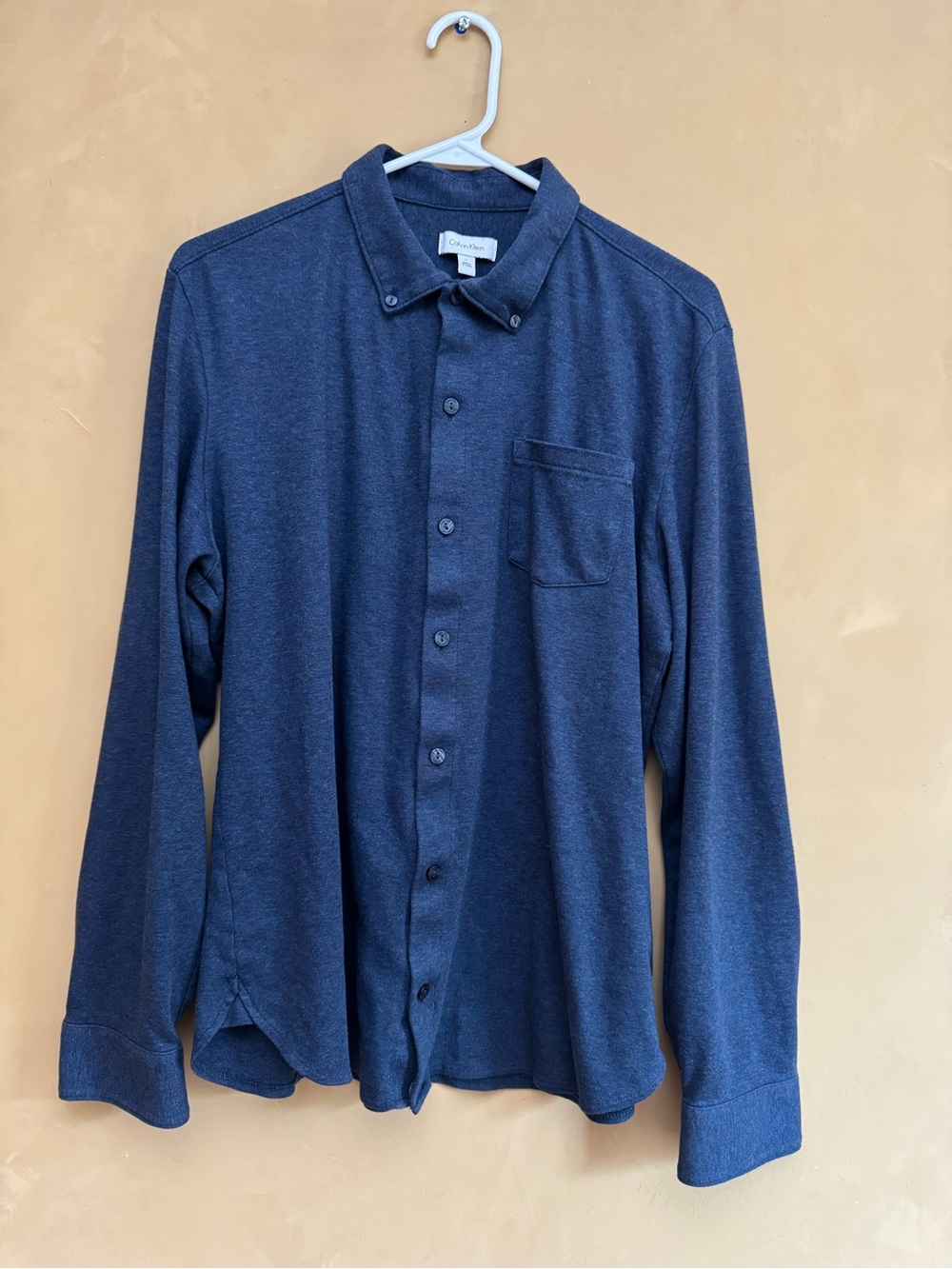 Calvin Klein Men's Navy Button-Down Long Sleeve Shirt